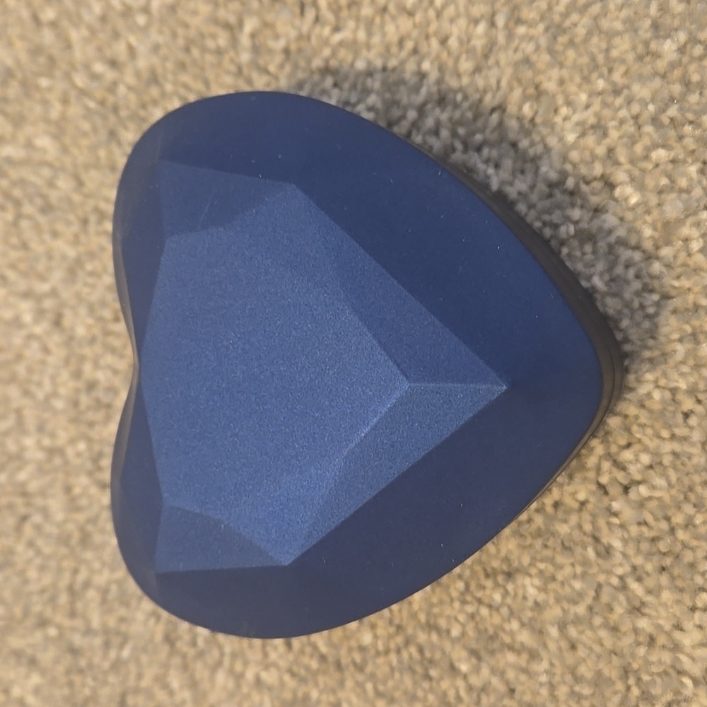 keepsake Urn In Heart-Shaped Blue LED Box - Picture 3 of 4